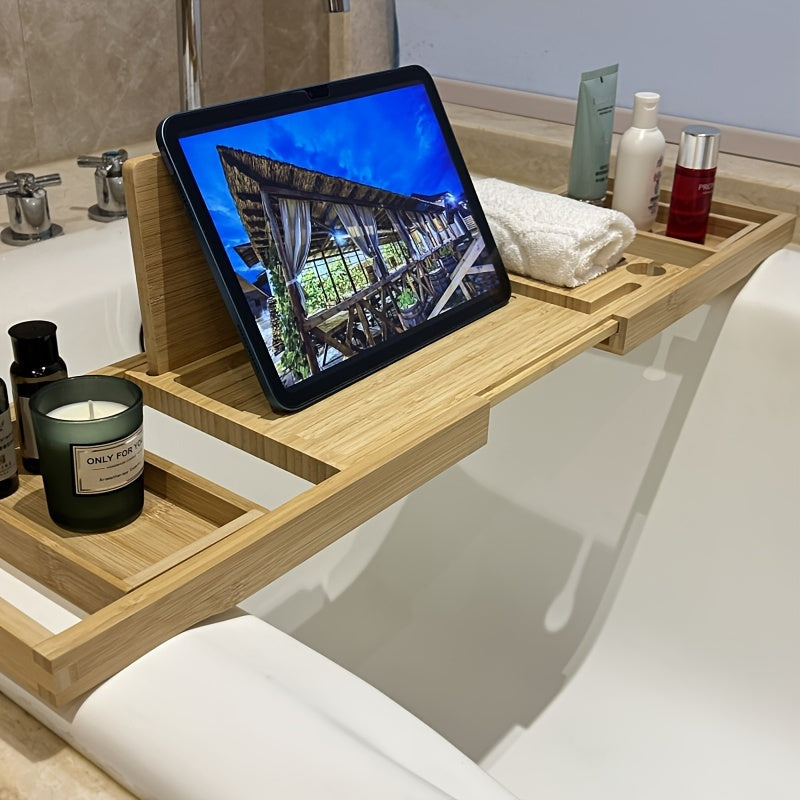 Maliben | Bamboo Bathtub Tray - For Ultimate Relaxation
