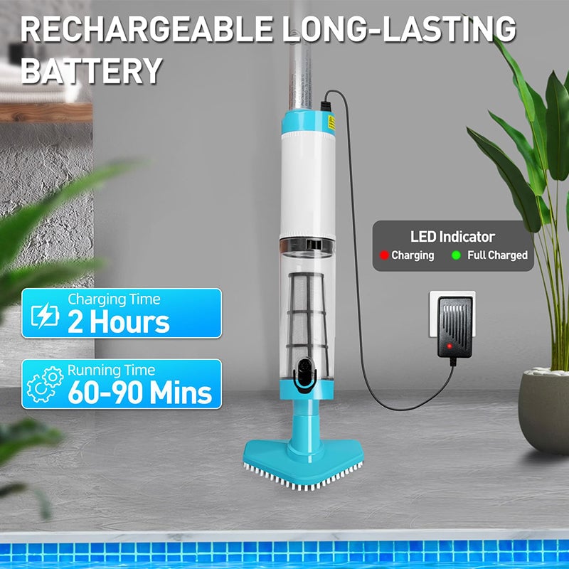 Maliben | Us Standard - 3in1cordless Rechargeable Powerful Motor Swimming Pool Vacuum Cleaner