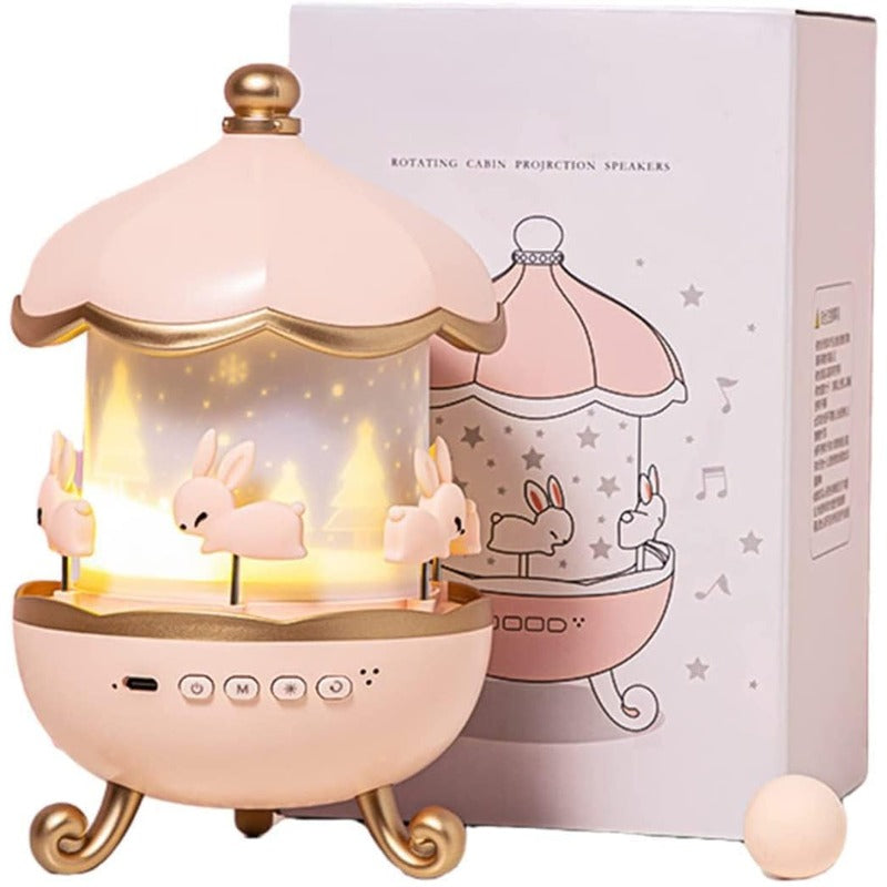 Maliben | Frostwave | Children 360° Rotating Rabbit Night Lamp Projector