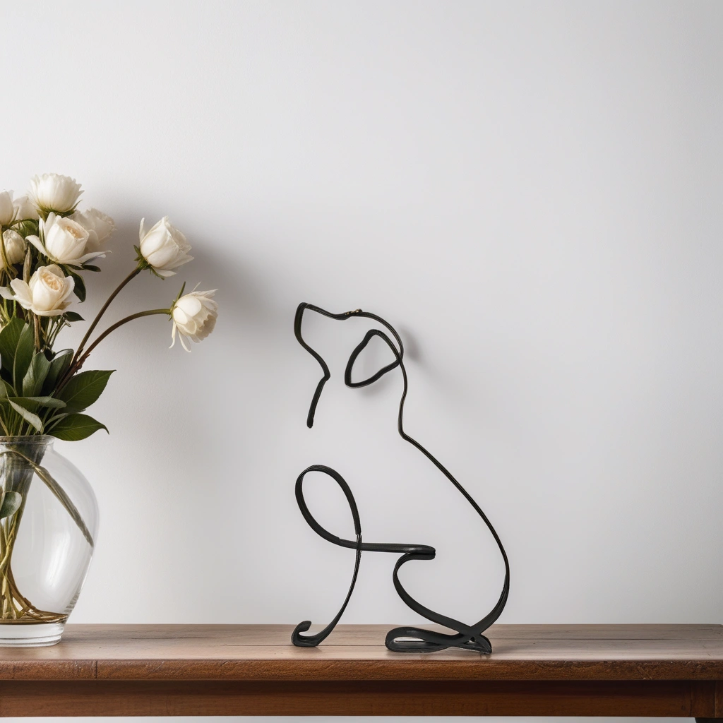 Maliben | Artipaws Abstract Dog Sculpture | Modern Design | High-Quality Art Figure | For Shelf & Table