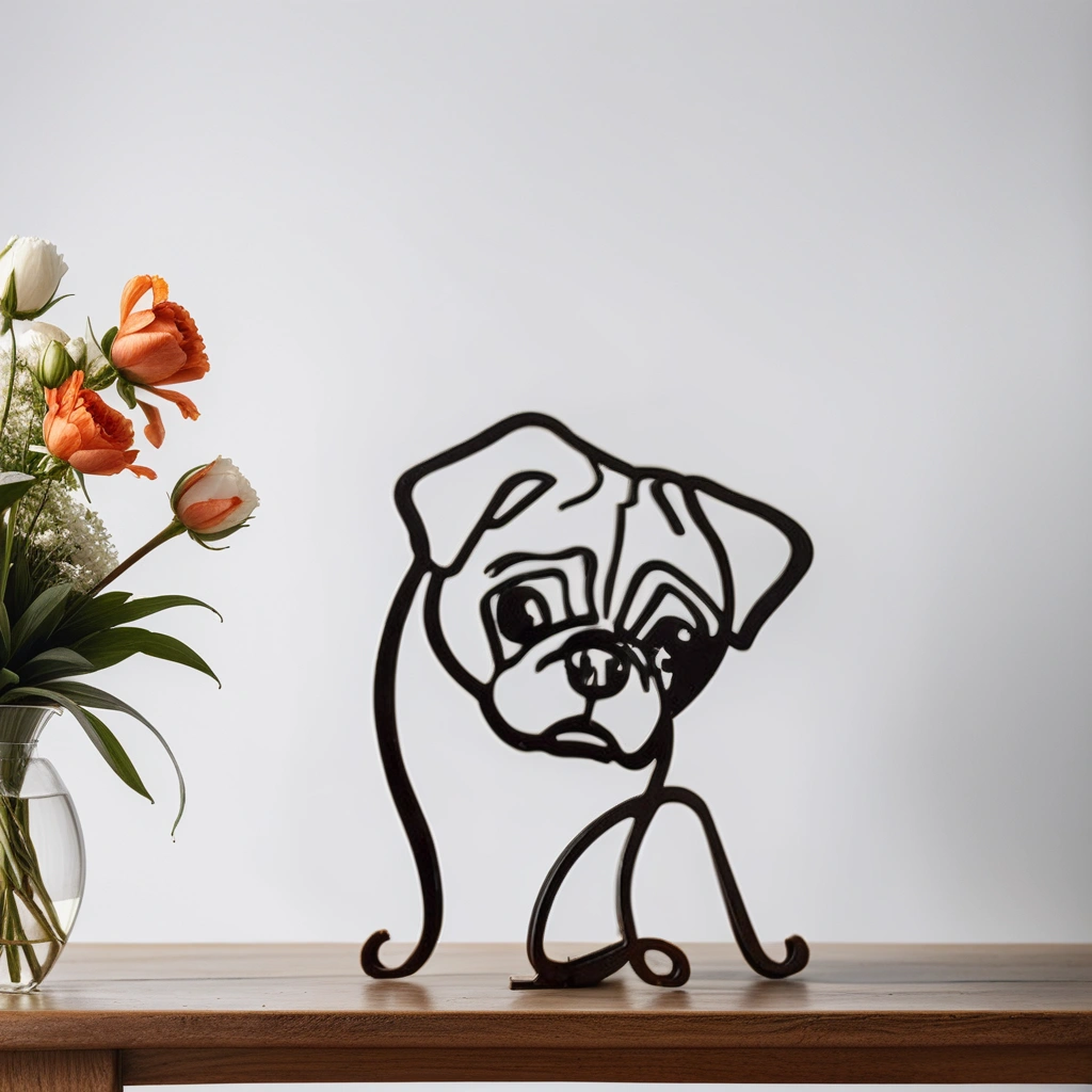 Maliben | Artipaws Abstract Dog Sculpture | Modern Design | High-Quality Art Figure | For Shelf & Table