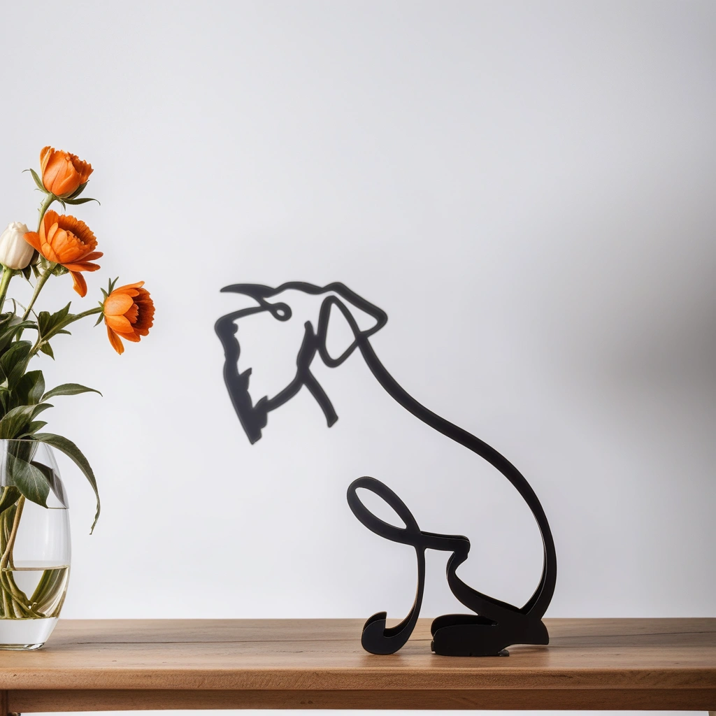 Maliben | Artipaws Abstract Dog Sculpture | Modern Design | High-Quality Art Figure | For Shelf & Table