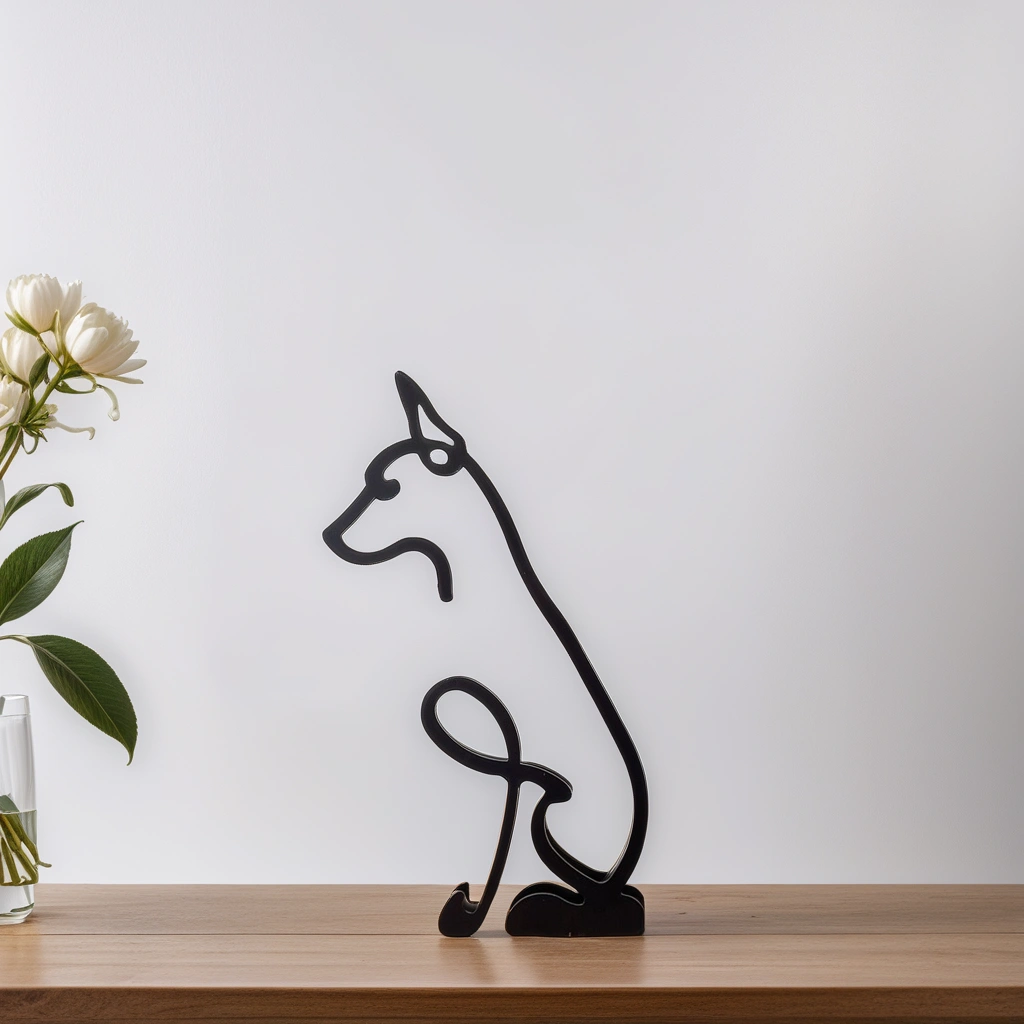 Maliben | Artipaws Abstract Dog Sculpture | Modern Design | High-Quality Art Figure | For Shelf & Table