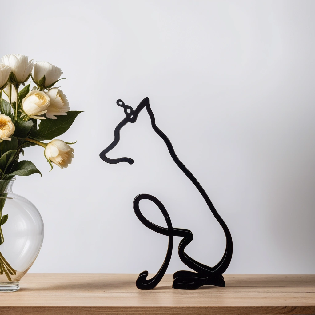 Maliben | Artipaws Abstract Dog Sculpture | Modern Design | High-Quality Art Figure | For Shelf & Table