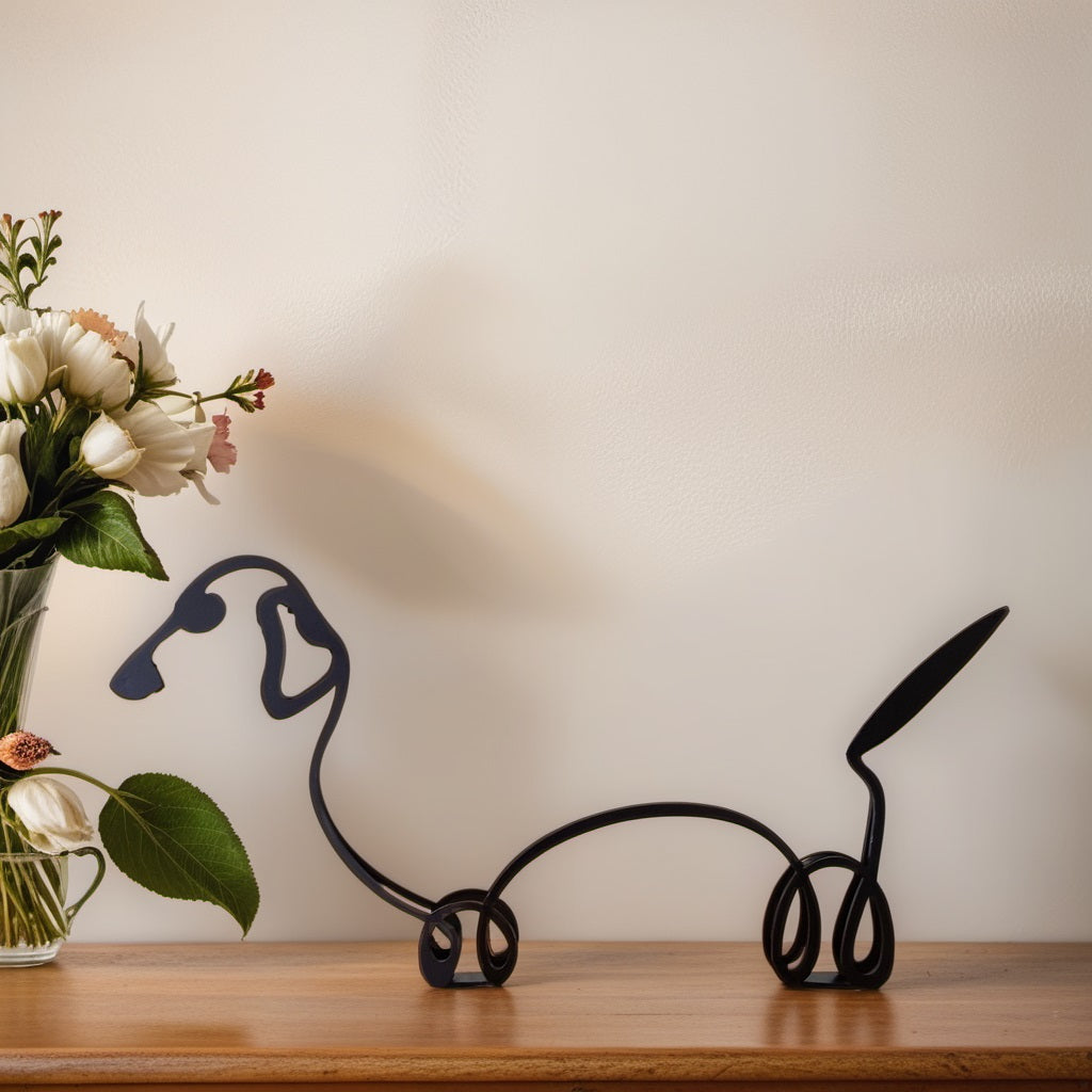 Maliben | Artipaws Abstract Dog Sculpture | Modern Design | High-Quality Art Figure | For Shelf & Table