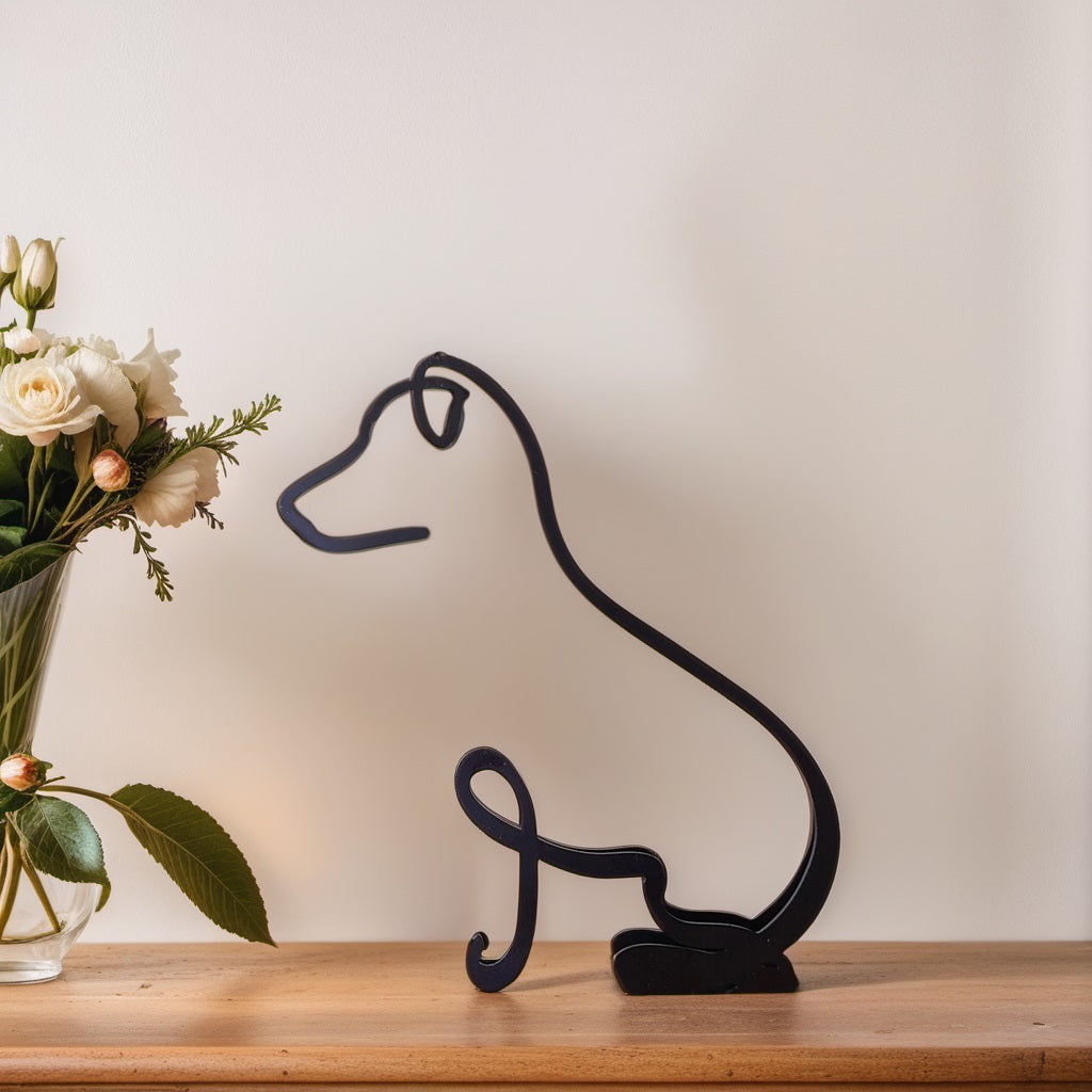 Maliben | Artipaws Abstract Dog Sculpture | Modern Design | High-Quality Art Figure | For Shelf & Table