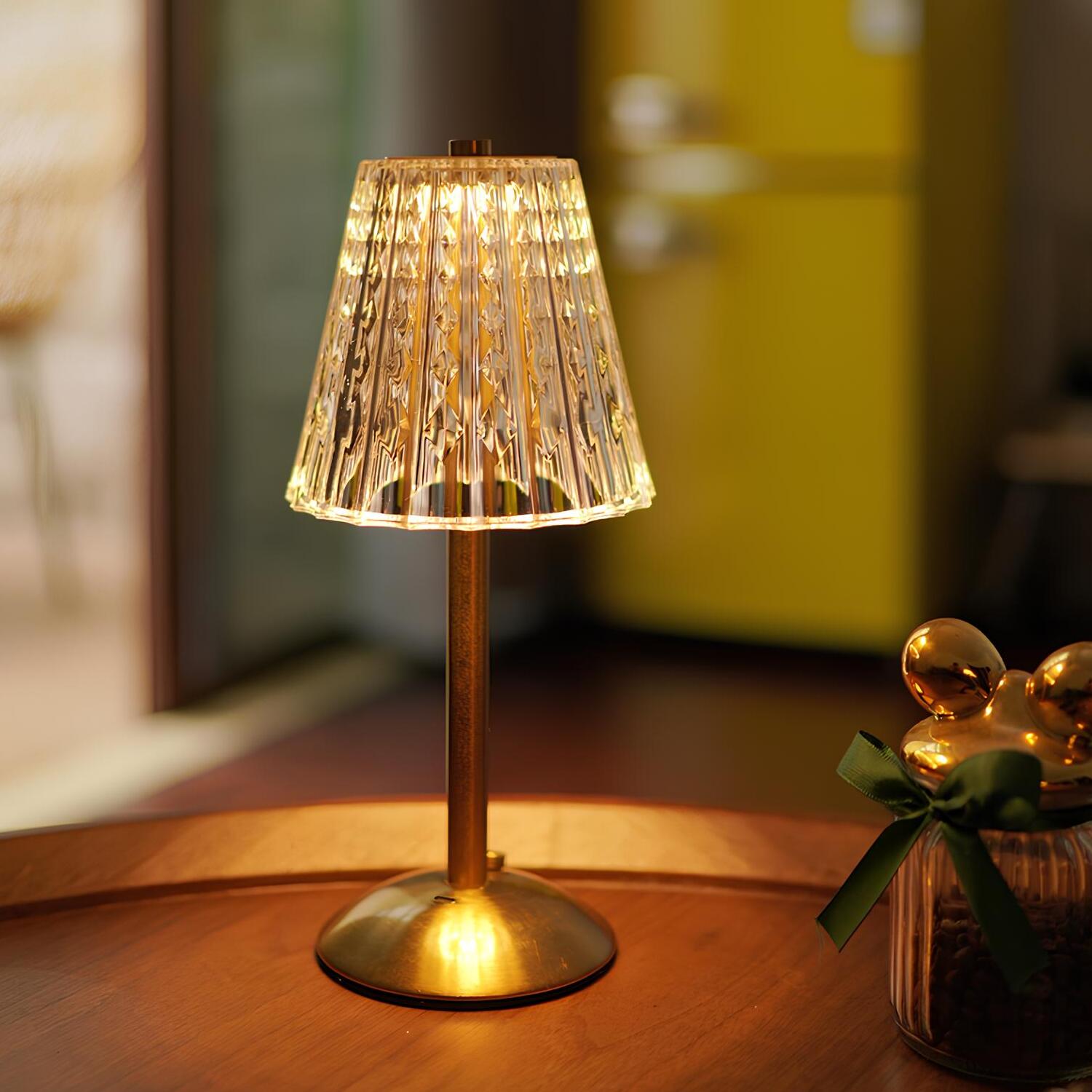 Maliben | Golden Crystal Table Lamp