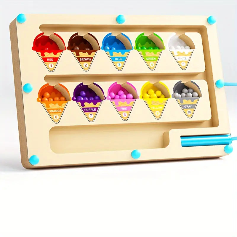 Maliben | Magnetic Ice Maze Puzzle - Colorful Educational Toy For Children From 3 Years