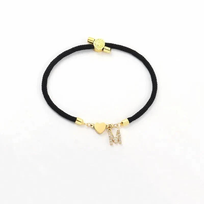 Maliben | Adjustable Shape Letter Initial Bracelets
