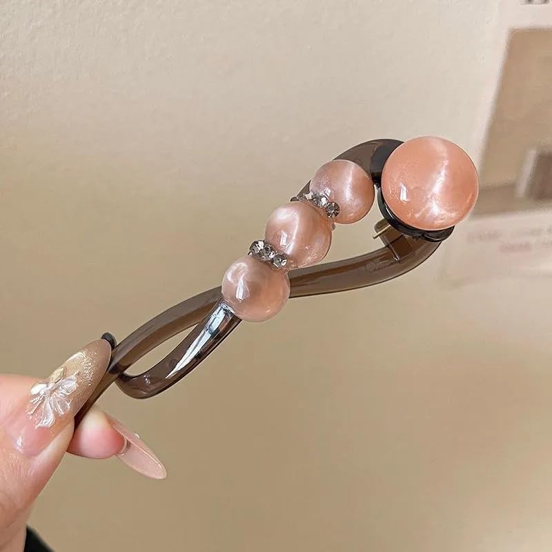 Maliben | Elegant Rose Pearl Twist Hair Clip