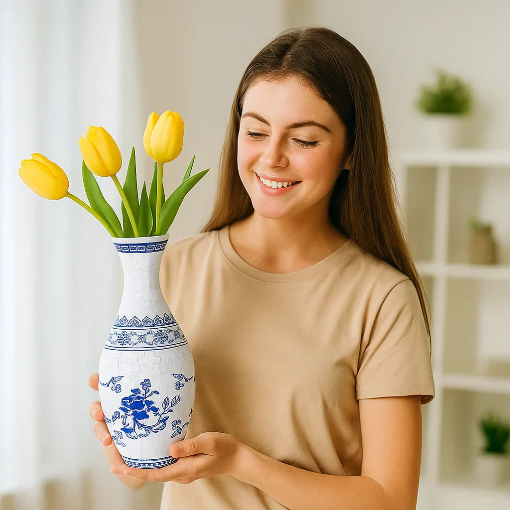 Maliben | Noble 3d Puzzle Vase - Usable For Real Flowers