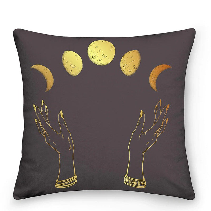 Maliben | Decorative Cushions With Sun And Moon In Astrological Style