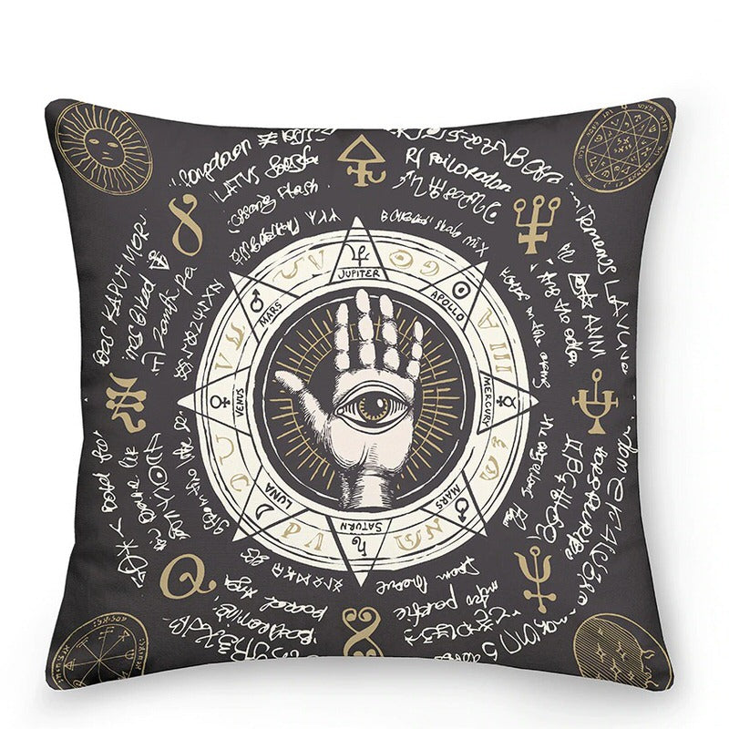 Maliben | Decorative Cushions With Sun And Moon In Astrological Style