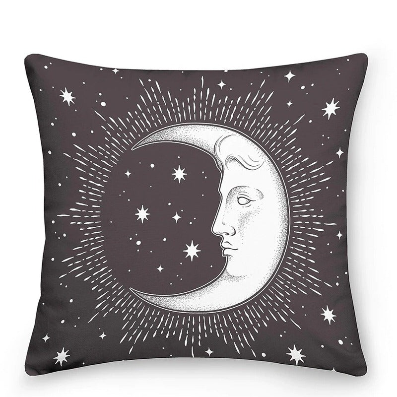 Maliben | Decorative Cushions With Sun And Moon In Astrological Style