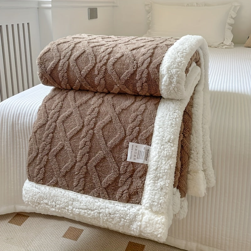 Maliben | Stylish Reversible Fleece Blanket For Ultimate Comfort And Warmth