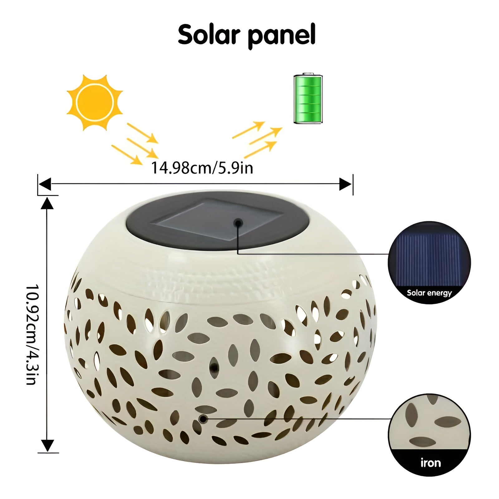 Maliben | Elegant Solar Garden Light With Dots - Atmospheric Outdoor Lighting