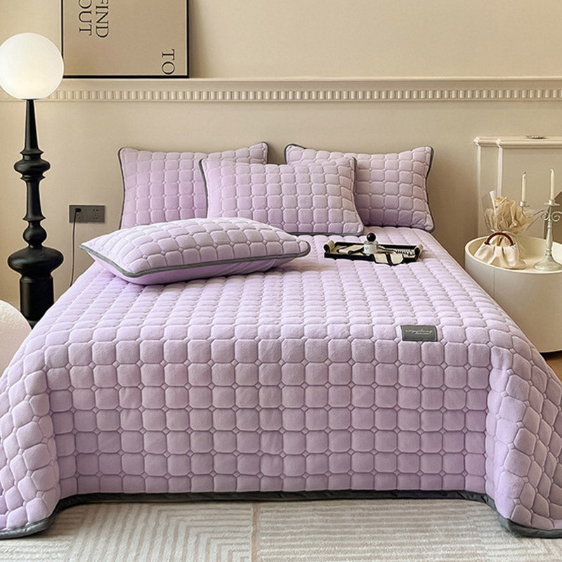 Maliben | Modern Soft Throw Blanket with Square Texture – Stylish Fluffy Bed & Sofa Cover