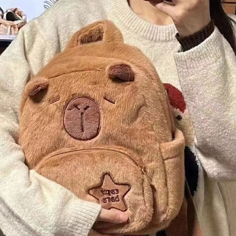 Maliben | Capybara Cute Plush Kids Backpack