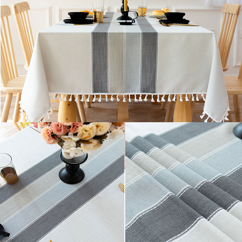 Maliben | Waterproof Oil-resistant Rectangular Tablecloth Cotton Linen Wrinkle-resistant Tablecloth for Kitchen Dining Room Buffet Party