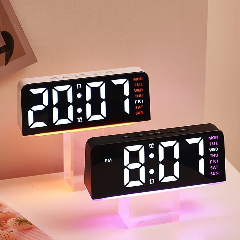 Maliben | Modern Led All Week Display Night Lamp Alarm Clock