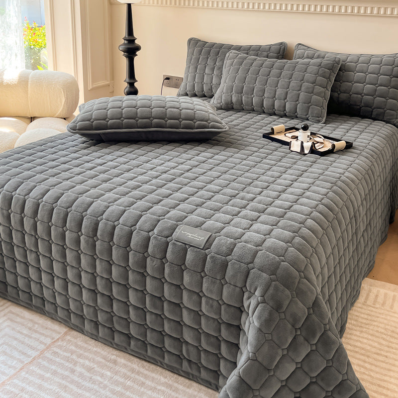 Maliben | Modern Soft Throw Blanket with Square Texture – Stylish Fluffy Bed & Sofa Cover