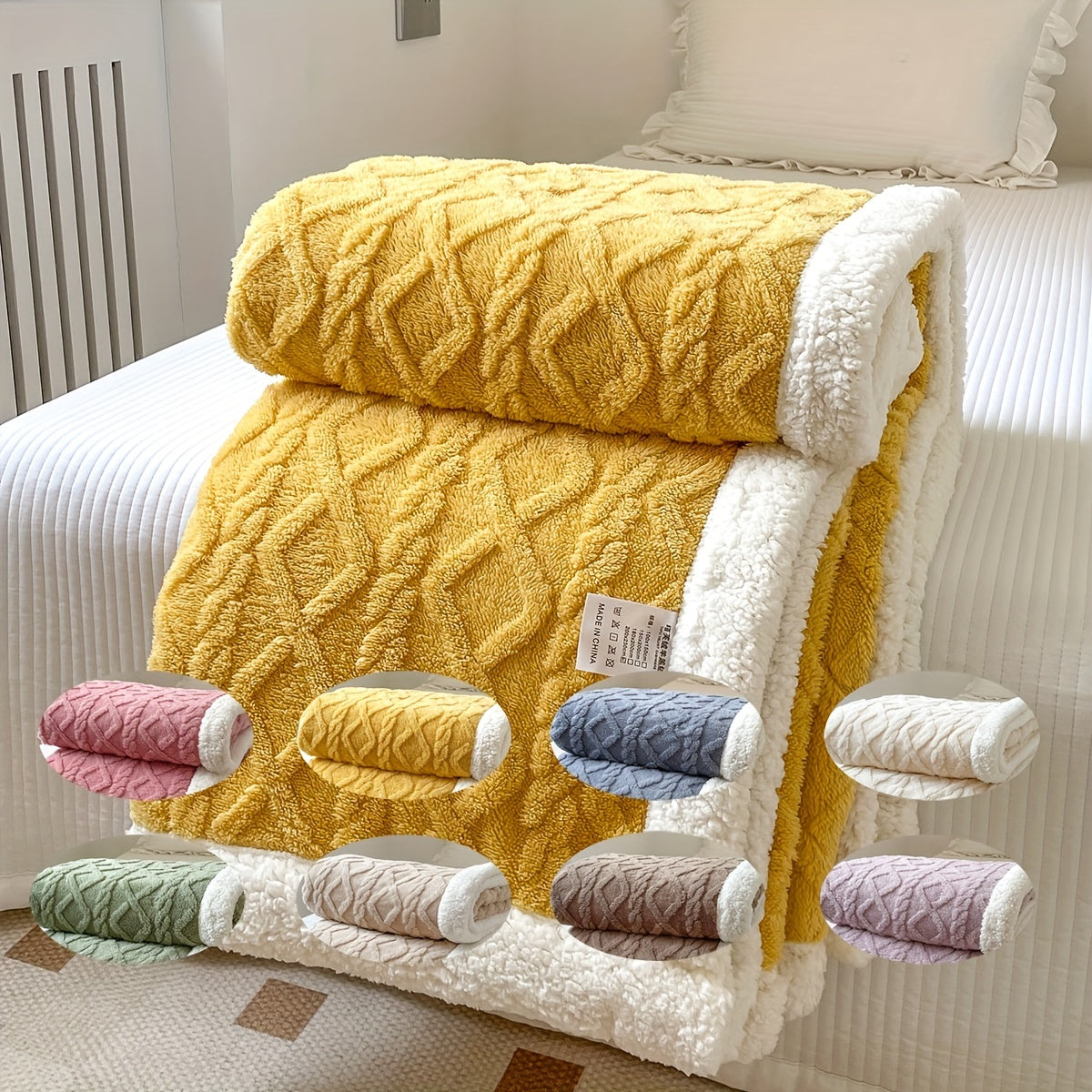 Maliben | Stylish Reversible Fleece Blanket For Ultimate Comfort And Warmth