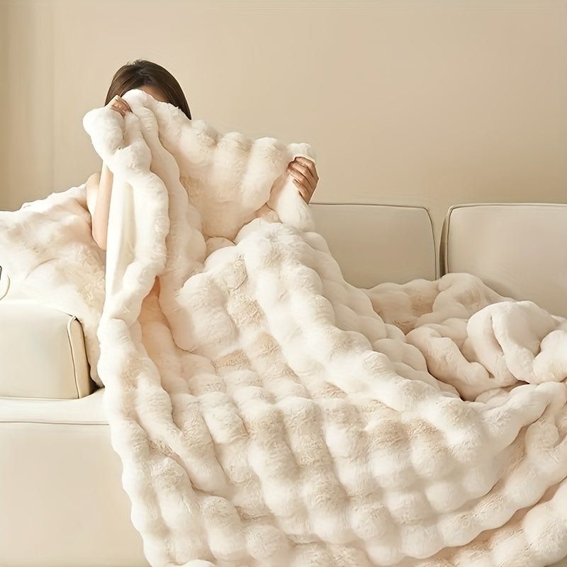 Maliben | Elegant Rabbit Fleece Blanket - Luxury And Durable