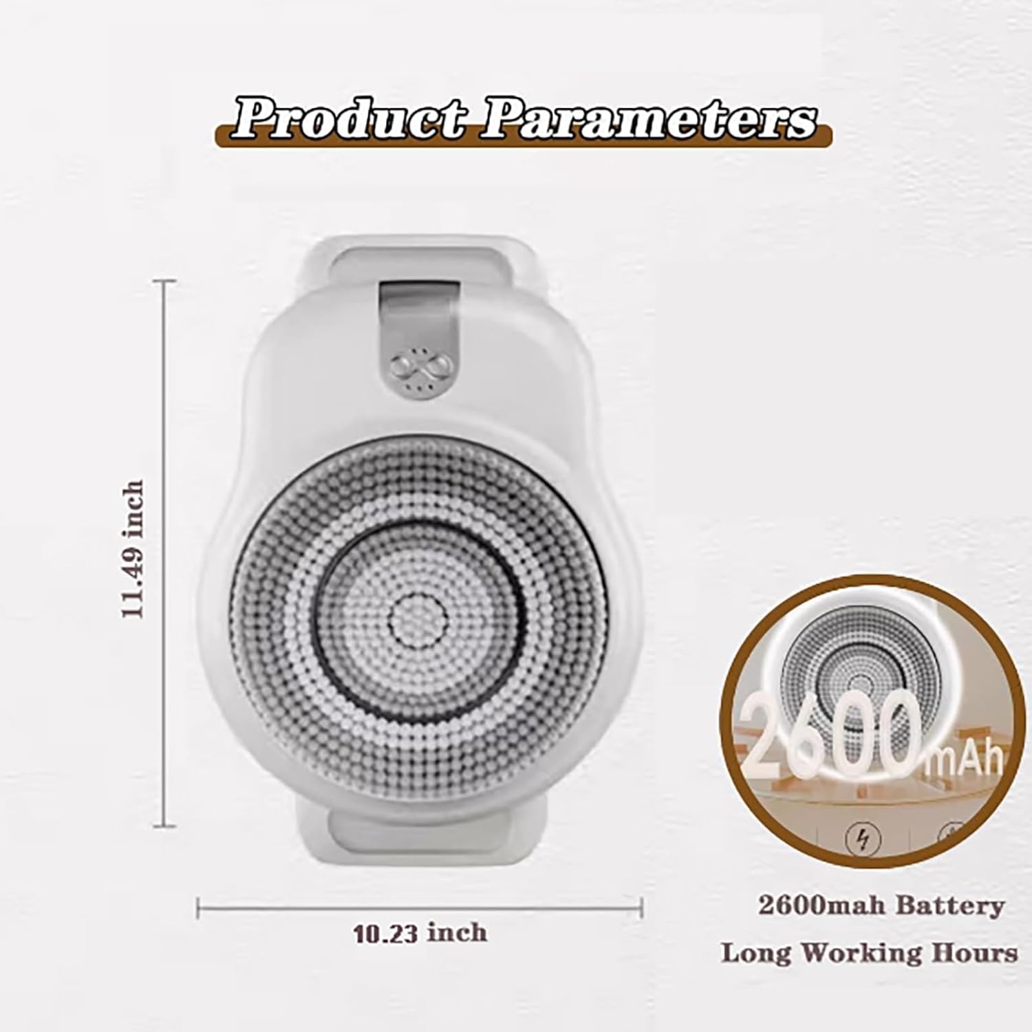 Maliben | Scrubmaster Shower Scrubber | Wall-Mounted Electric Scrubber For Thorough Cleaning And Convenience