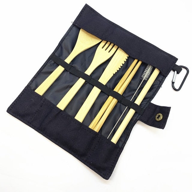 Maliben | Bamboo Cutlery Set with Portable Case