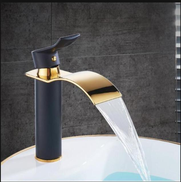 Maliben | Vanity faucet waterfall faucet brass vanity faucet mixer tap