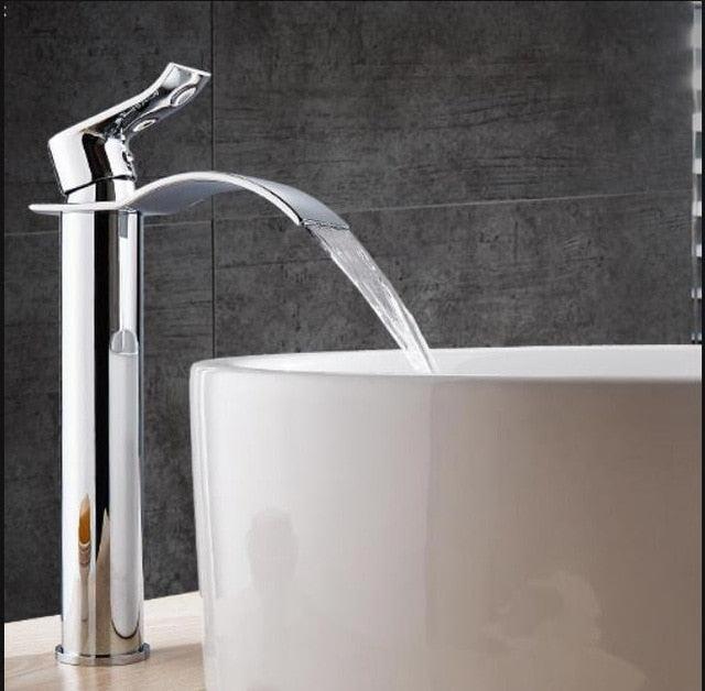 Maliben | Vanity faucet waterfall faucet brass vanity faucet mixer tap