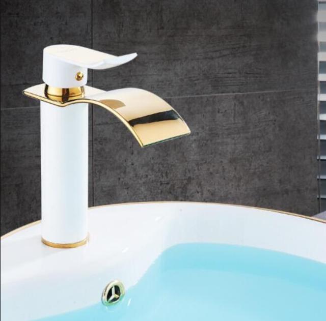 Maliben | Vanity faucet waterfall faucet brass vanity faucet mixer tap