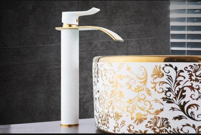 Maliben | Vanity faucet waterfall faucet brass vanity faucet mixer tap