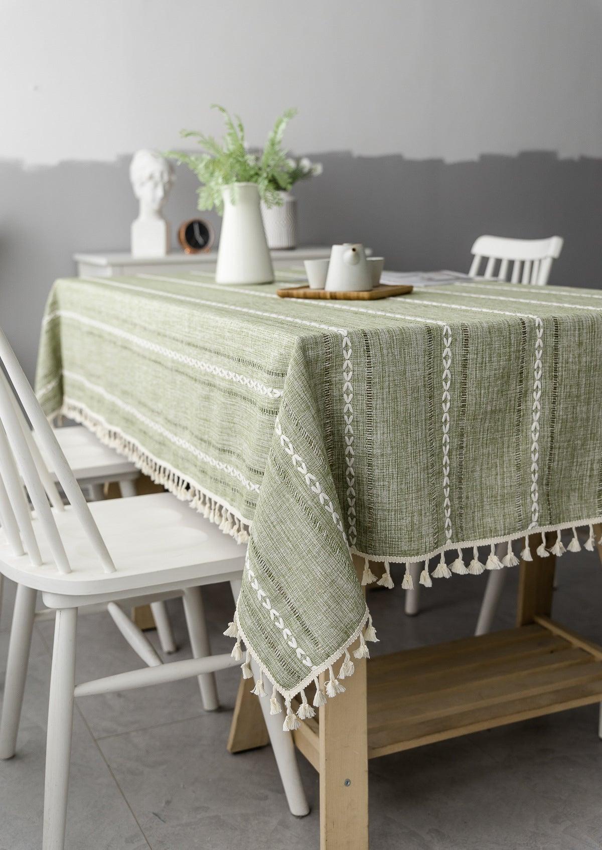 Maliben | Batillo Linen Tablecloth | Tablecloth, Indoor & Outdoor