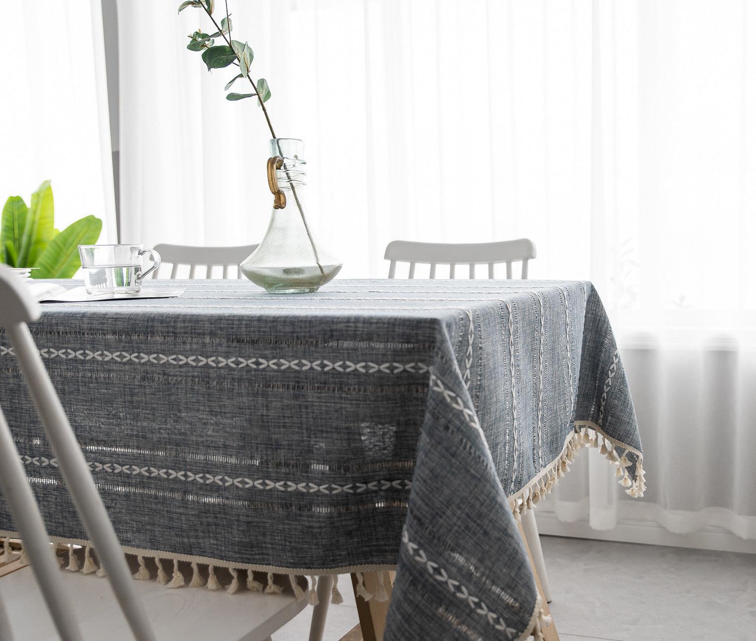 Maliben | Batillo Linen Tablecloth | Tablecloth, Indoor & Outdoor