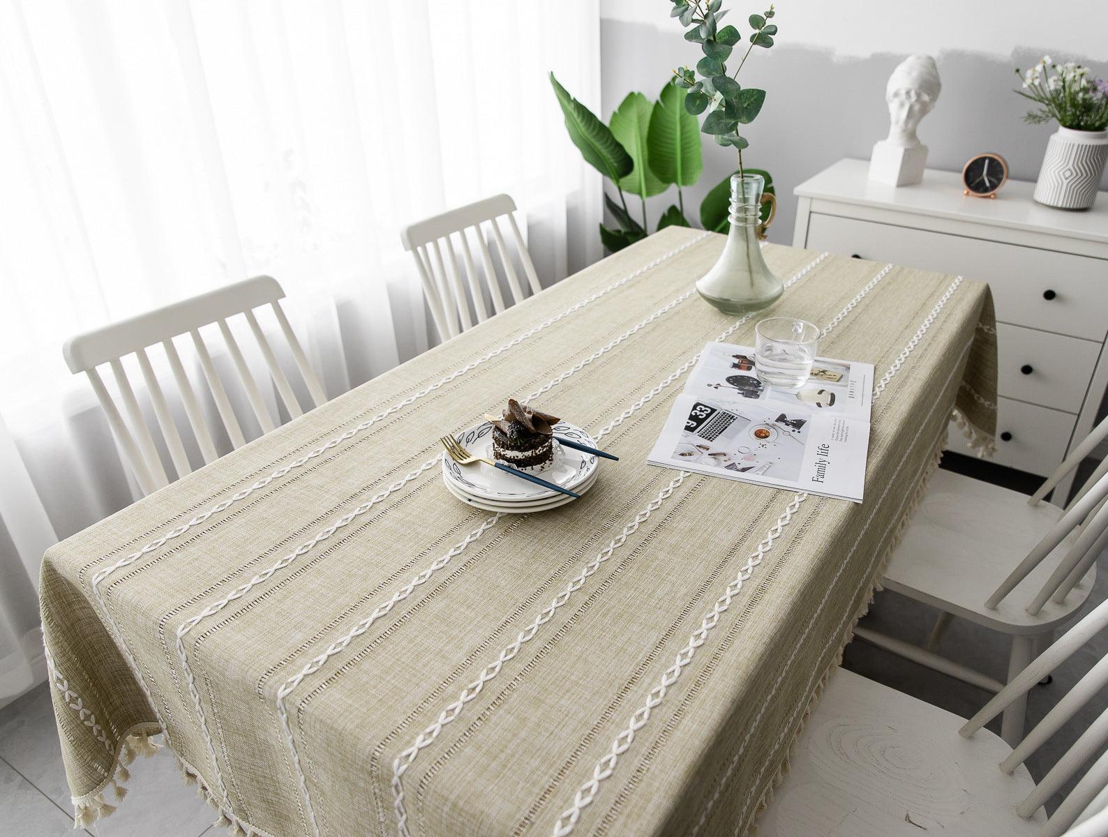 Maliben | Batillo Linen Tablecloth | Tablecloth, Indoor & Outdoor