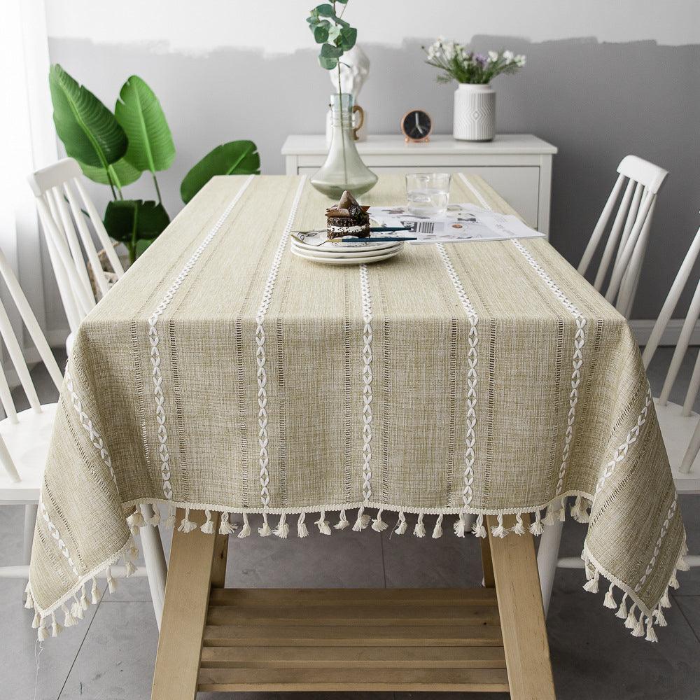 Maliben | Batillo Linen Tablecloth | Tablecloth, Indoor & Outdoor
