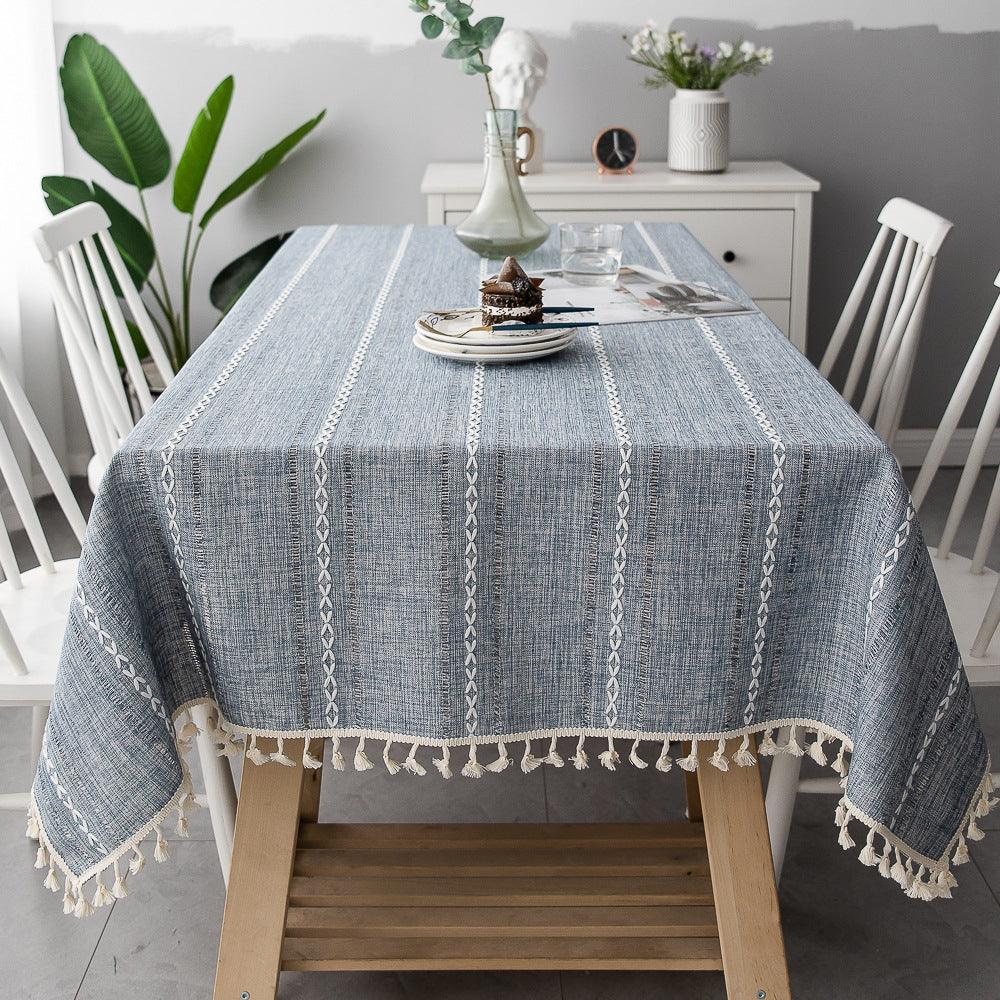 Maliben | Batillo Linen Tablecloth | Tablecloth, Indoor & Outdoor