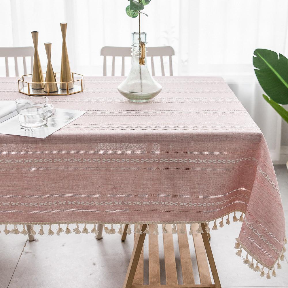 Maliben | Batillo Linen Tablecloth | Tablecloth, Indoor & Outdoor