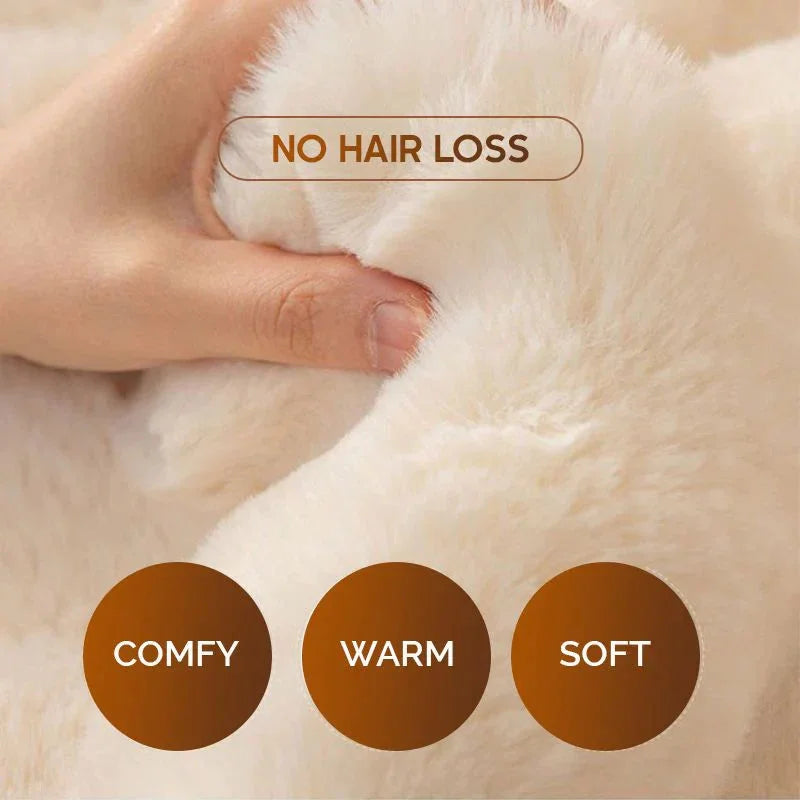 Maliben | Rabbit Fleece Sofa Cover | Non-Slip Plush Protector | Machine Washable | Soft & Cozy Home Decor