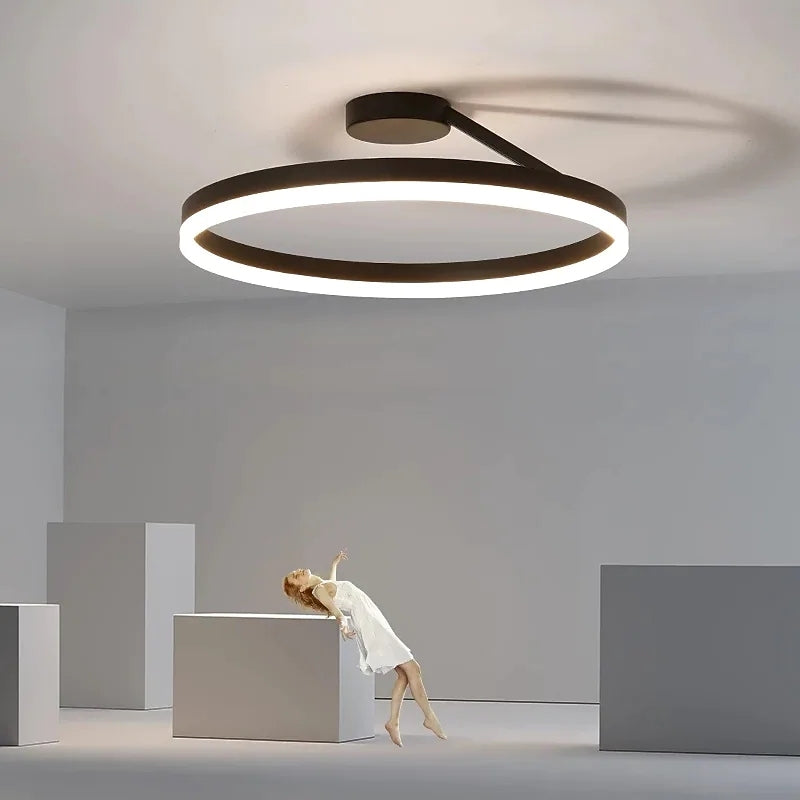 Maliben | Radiantglimmer Ceiling Light - Luxurious Golden Led Lighting With Metal Elements