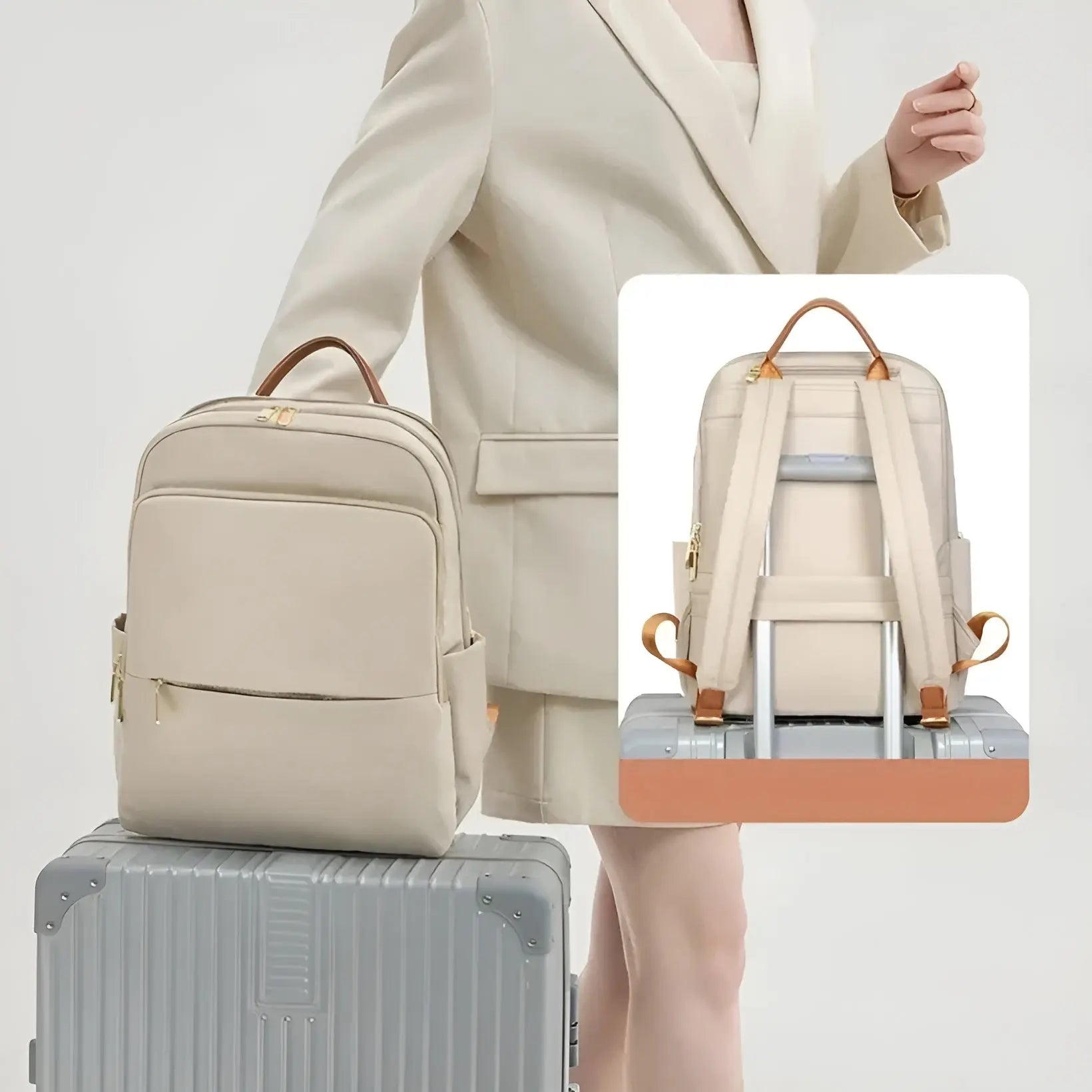 Maliben | Women's Backpack Livasmart Urban | Waterproof & Lightweight | For Laptop & Everyday | 28×12×38 Cm