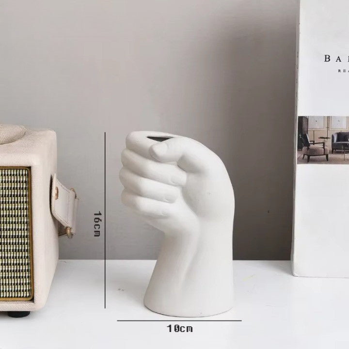 Maliben | Artistic Hand Gesture Ceramic Tabletop Flower Vase