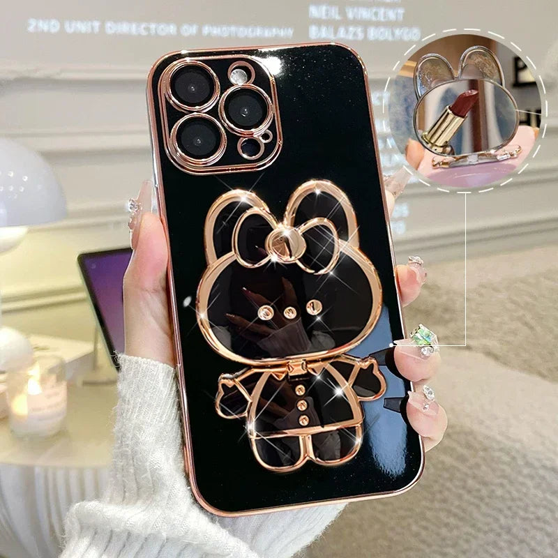 Maliben | 3d Bunny Korean Style Mirror Iphone Case