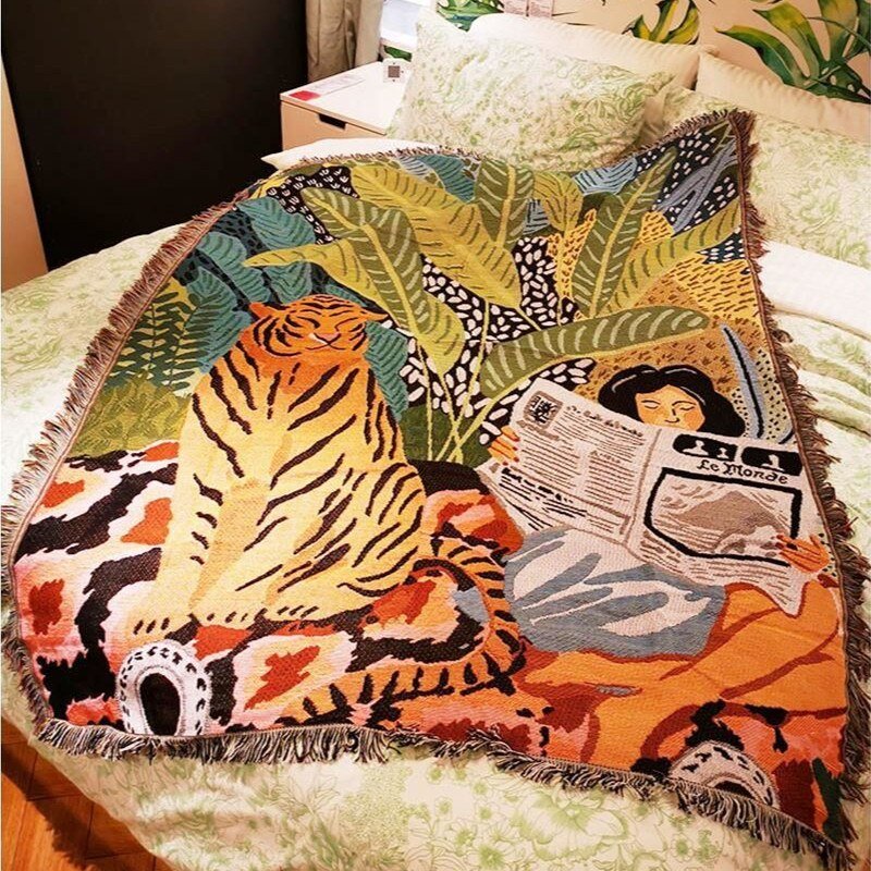 Boho Style Knitted Blanket — Maliben home decor