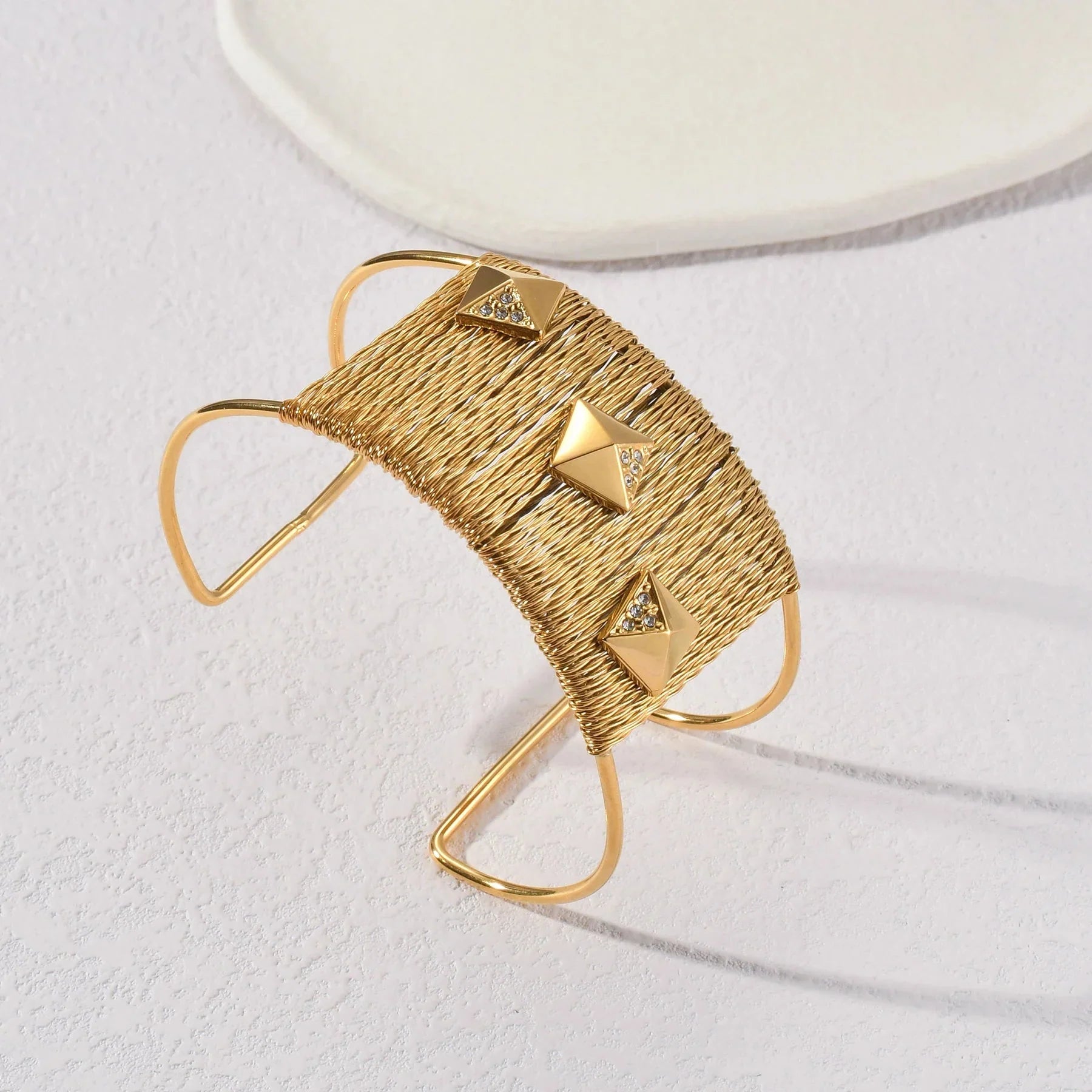 Maliben | Bold Boho Wide Opening Cuff Bracelet