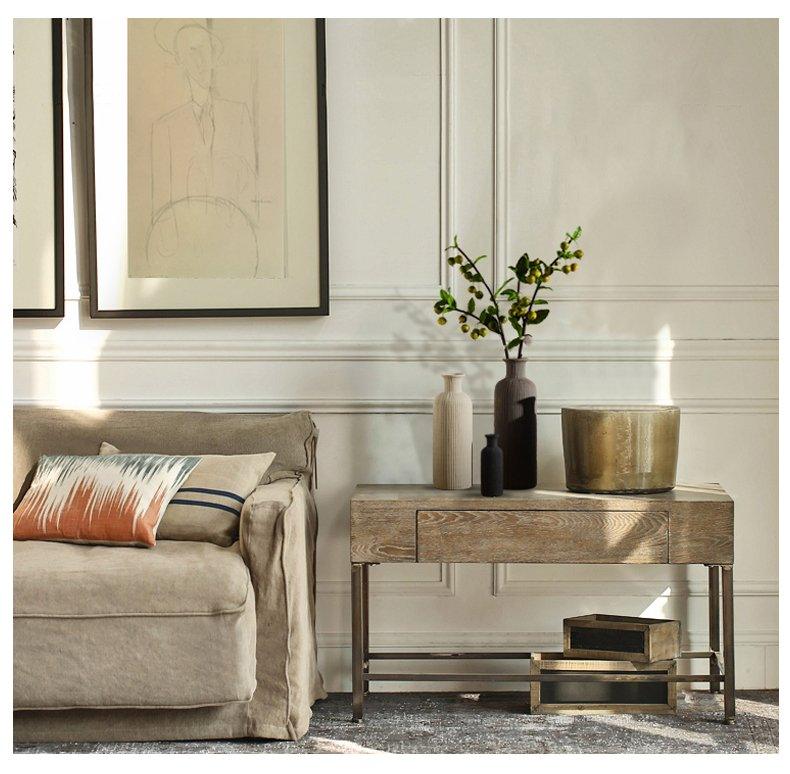 Maliben | Brown Beige Gray Ceramic Flower Vase Pot │ Home Decoration Item