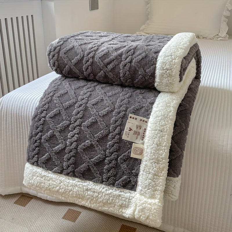 Maliben | Stylish Reversible Fleece Blanket For Ultimate Comfort And Warmth