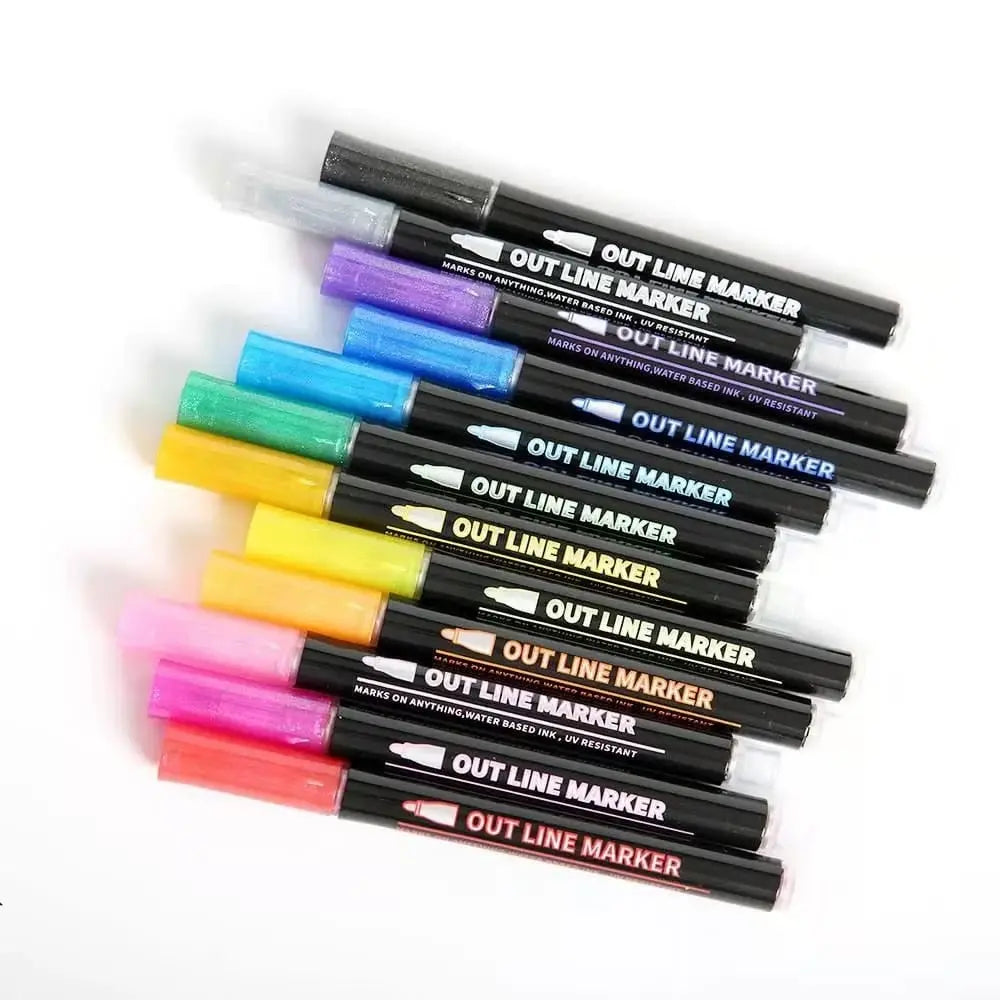 Maliben | Strahlkraft Metallic Marker Set — Make Your Art The Shining Center Of Attention!