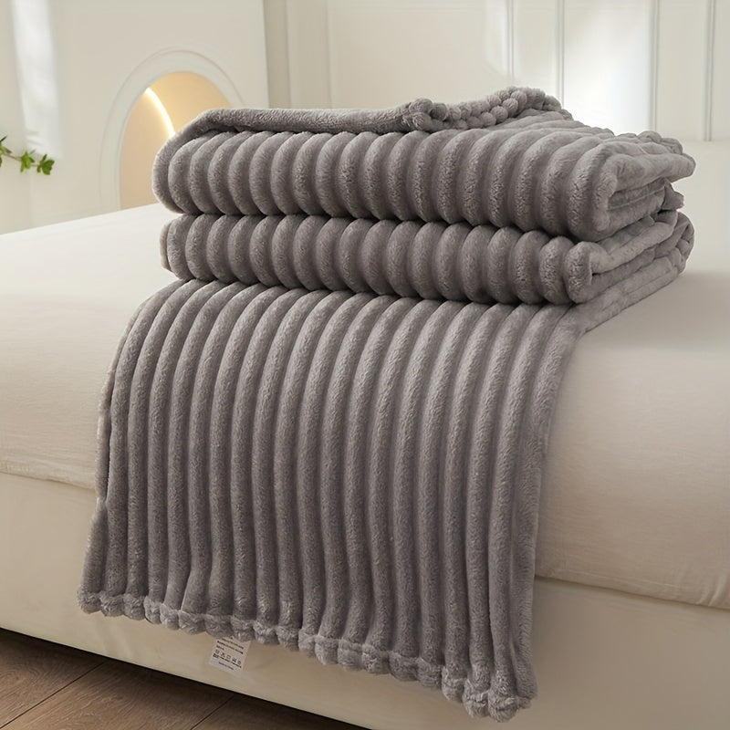 Maliben | Soft Plush Blanket With Rib Pattern